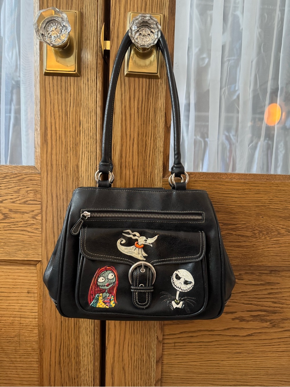 Hand Painted Halloween Purse with Nightmare Before Christmas Characters